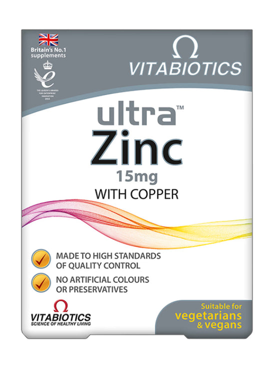 VITABIOTICS ULTRA ZINC 15MG WITH COPPER