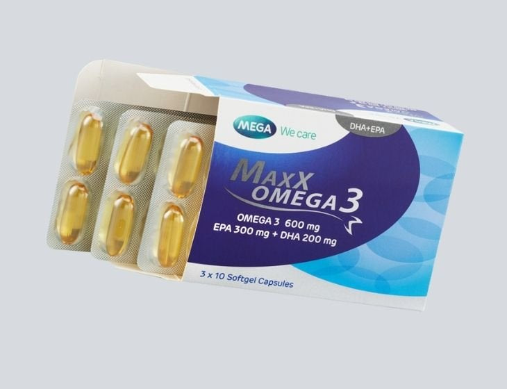MEGA MAXX OMEGA 3 600MG, 30 SOFTGEL CAPSULES