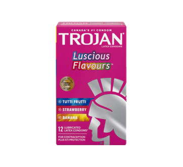TROJAN LUSCIOUS FLAVOURS LUBRICATED LATEX CONDOMS