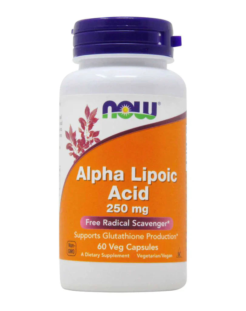 NOW ALPHA LIPOIC ACID 250MG, 60 CAPSULES