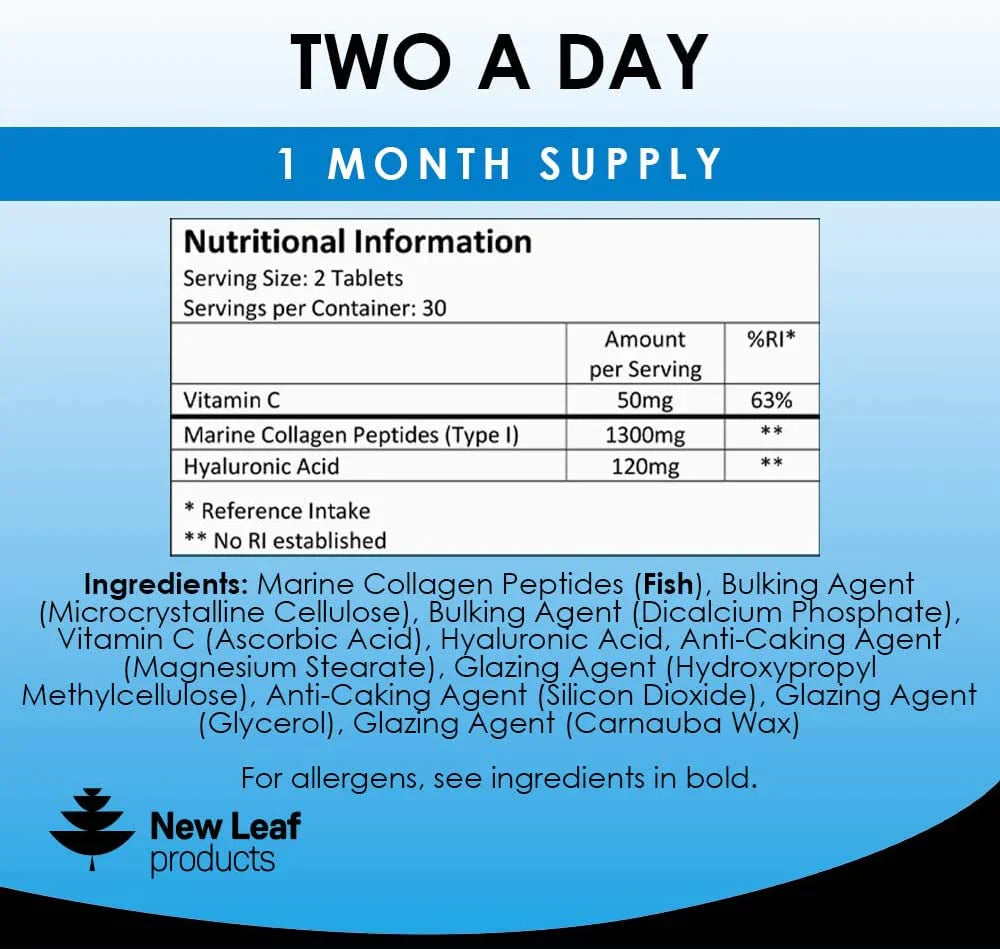 NEW LEAF COLLAGEN HIGH STRENGTH COMPLEX, 60 TABLETS