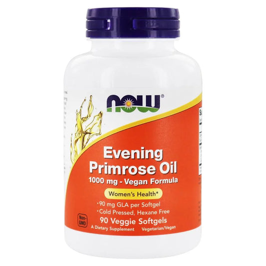 NOW EVENING PRIMROSE OIL 1000MG, 90 VEGGIE SOFTGELS