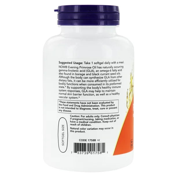 NOW EVENING PRIMROSE OIL 1000MG, 90 VEGGIE SOFTGELS