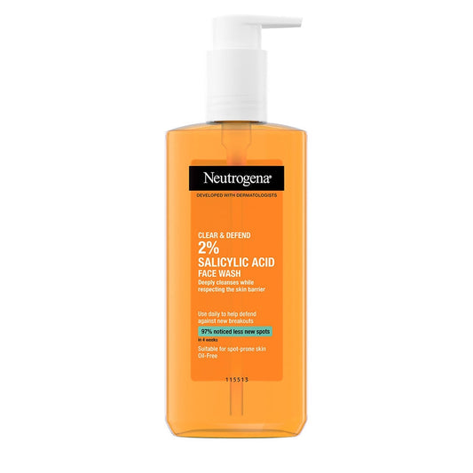 NEUTROGENA CLEAR & DEFEND 2% SALICYLIC ACID FACE WASH