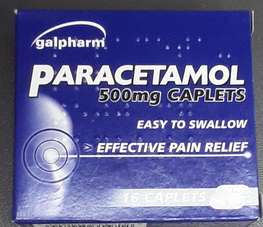PARACETAMOL 500MG CAPLETS (GALPHARM)