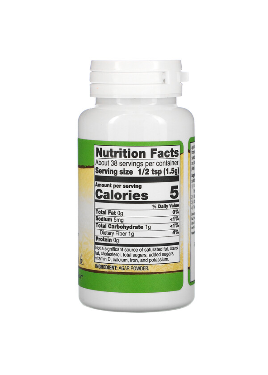 REAL FOOD Agar Powder 2 oz – Pure Vegetarian Gelatin Substitute – Caplet
