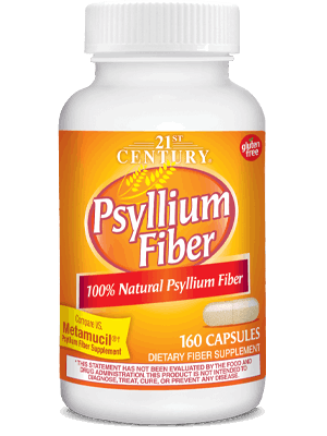 21ST CENTURY PSYLLIUM FIBER, 160 CAPSULES