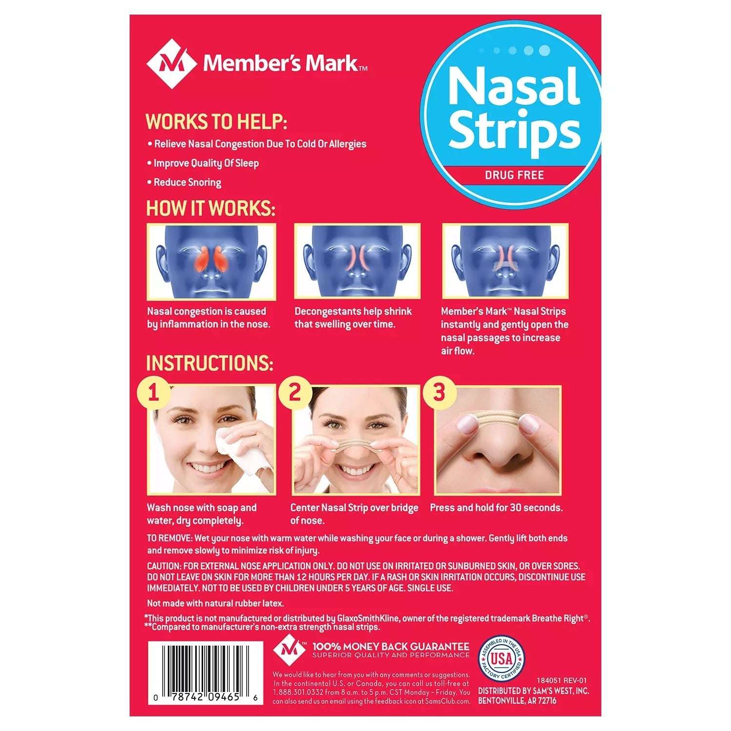 MEMBER’S MARK EXTRA STRENGTH NASAL STRIPS