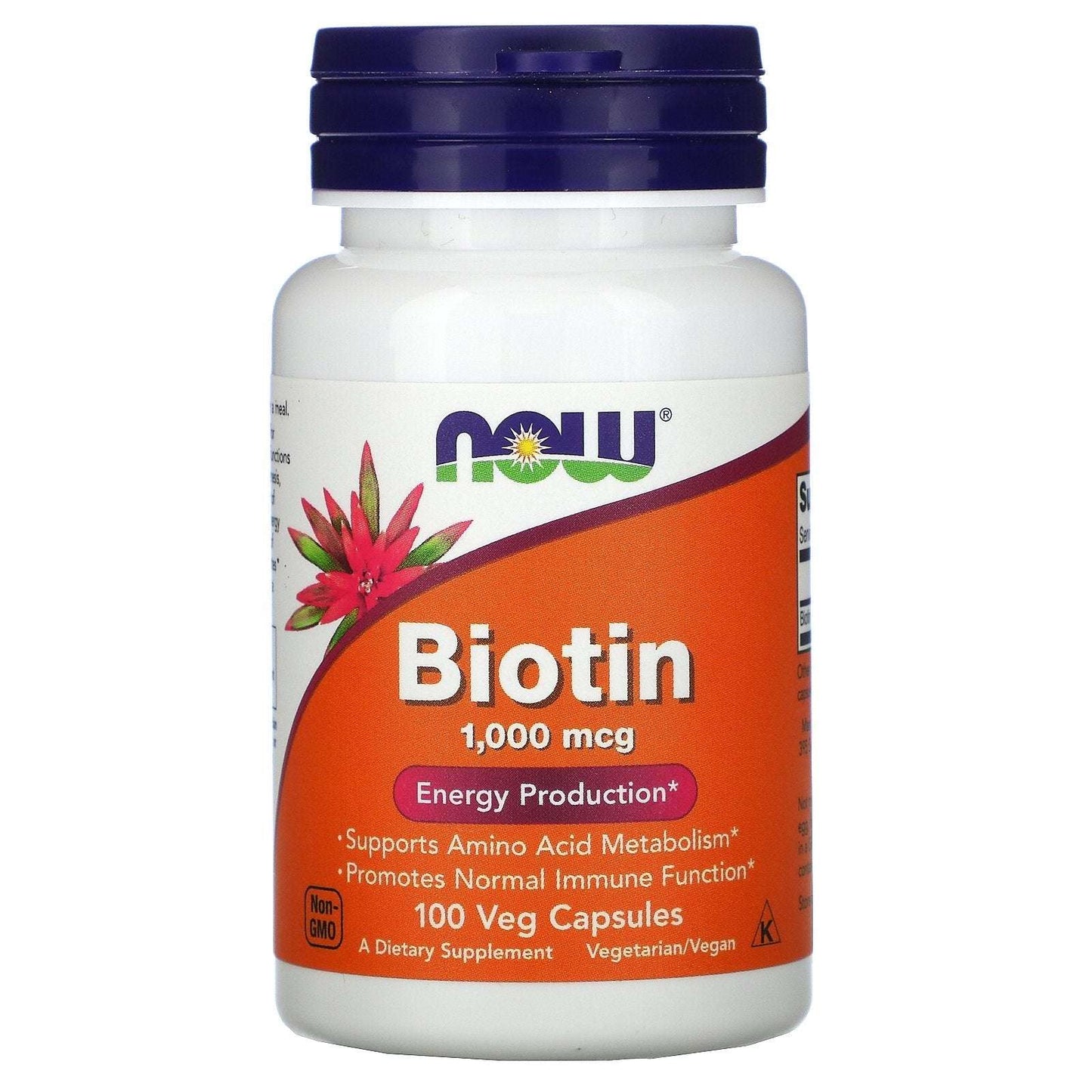 NOW BIOTIN 1,000 MCG, 100 CAPSULES