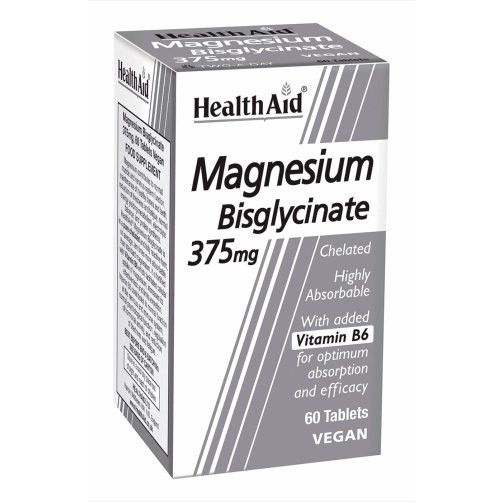 HEALTHAID MAGNESIUM BISGLYCINATE 375MG TABLETS
