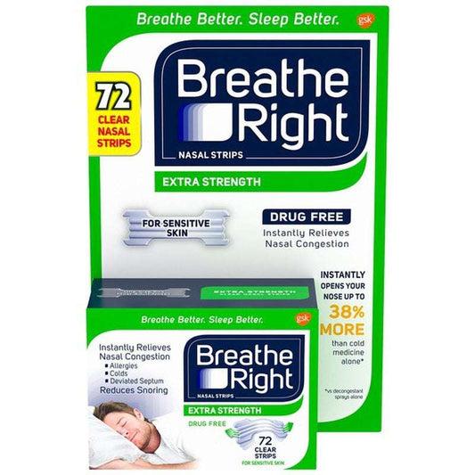 BREATHE RIGHT NASAL STRIPS, EXTRA STRENGTH