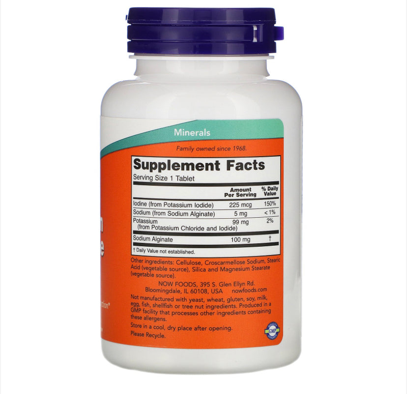 NOW POTASSIUM PLUS IODINE 180 TABLETS