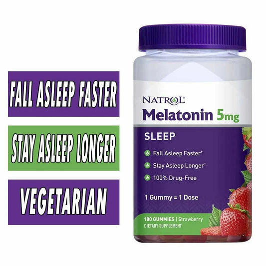 NATROL MELATONIN 5MG, 180 GUMMIES