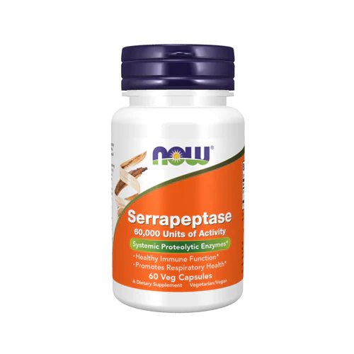 NOW SERRAPEPTASE, 60 VEG CAPSULES