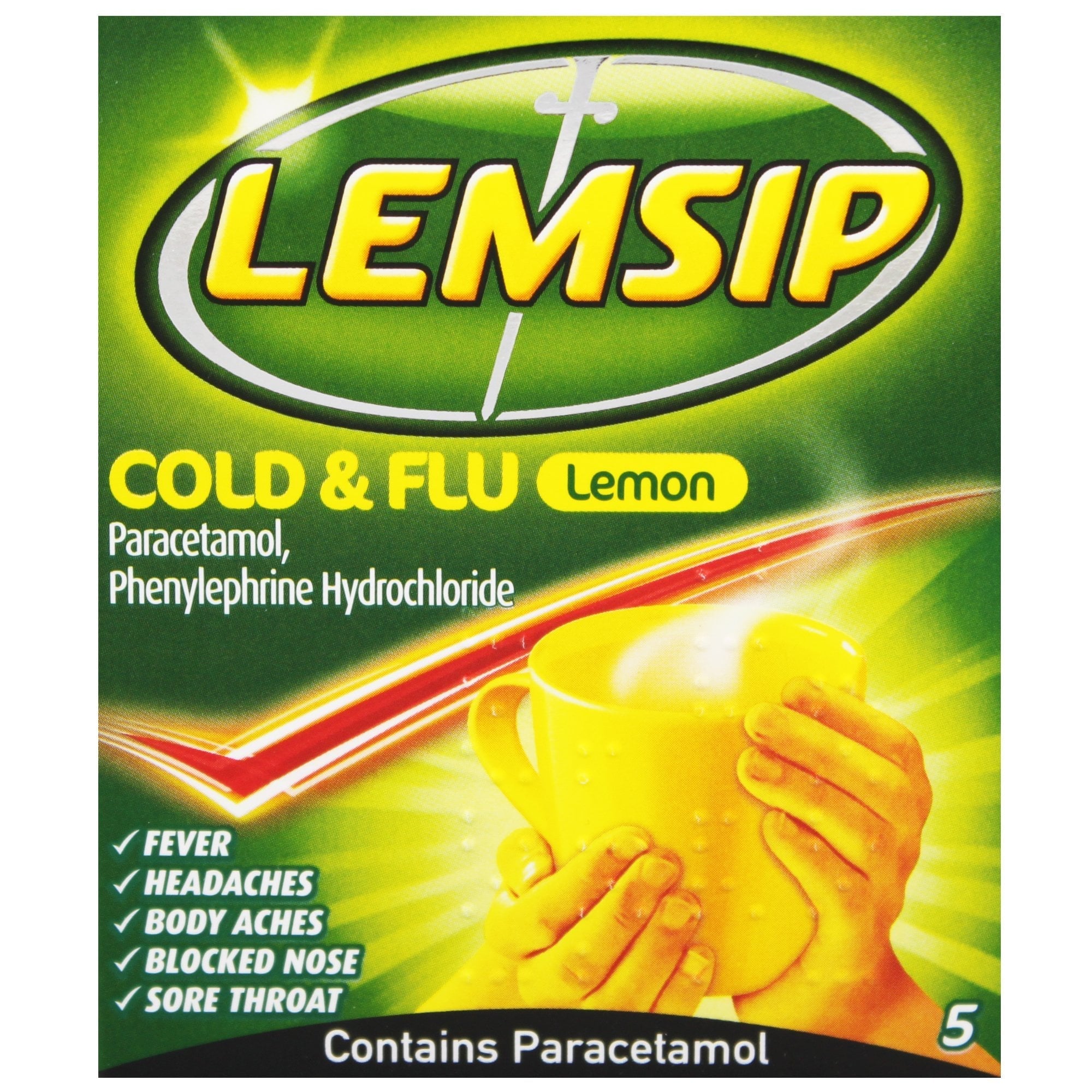 LEMSIP Cold & Flu Powder – Fast Relief for Cold & Flu Symptoms – Caplet