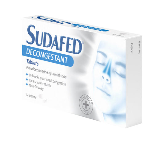 SUDAFED DECONGESTANT NON DROWSY (12 TABLETS) - E-Pharmacy Ghana