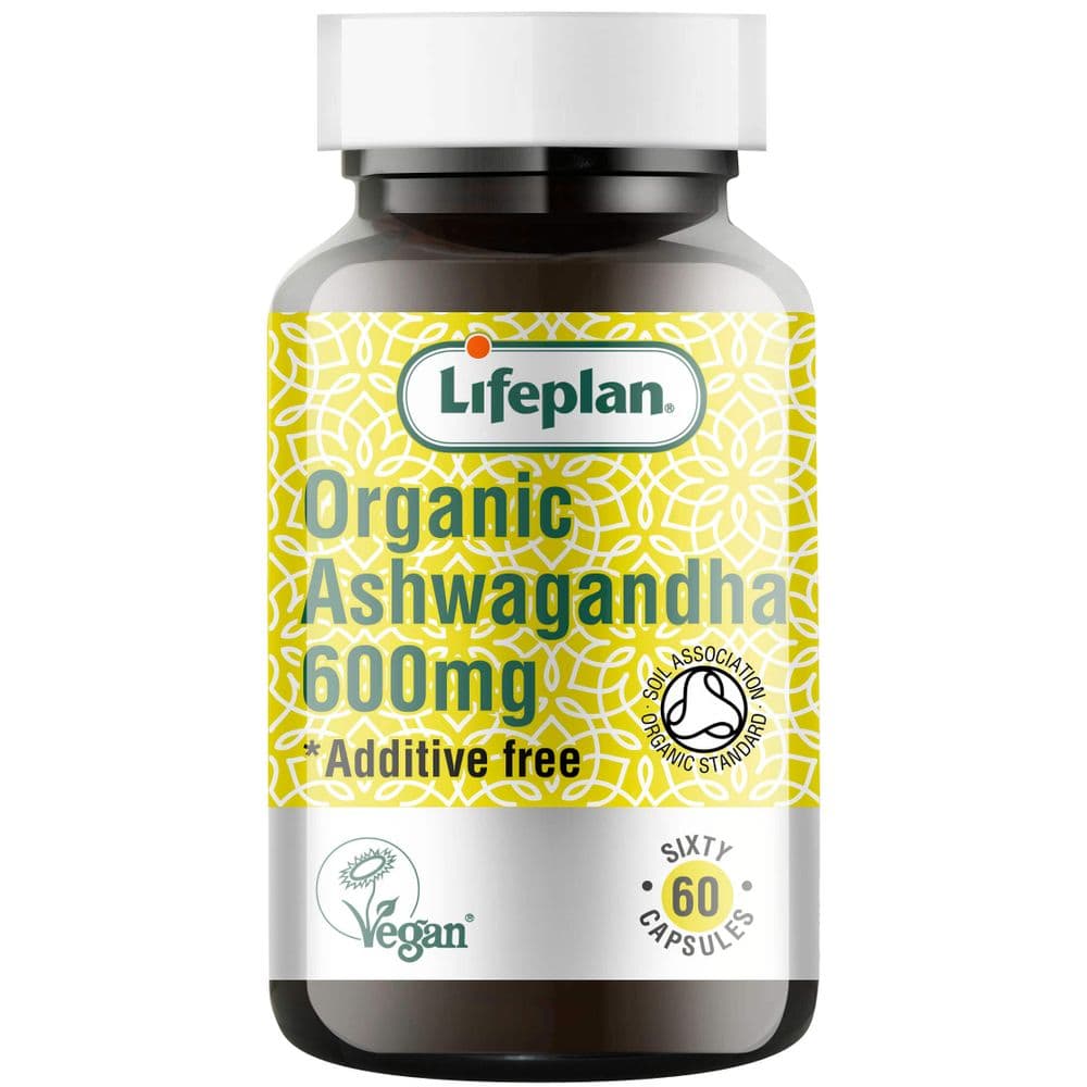 LIFEPLAN ORGANIC ASHWAGANDHA 600MG, 60 CAPSULES