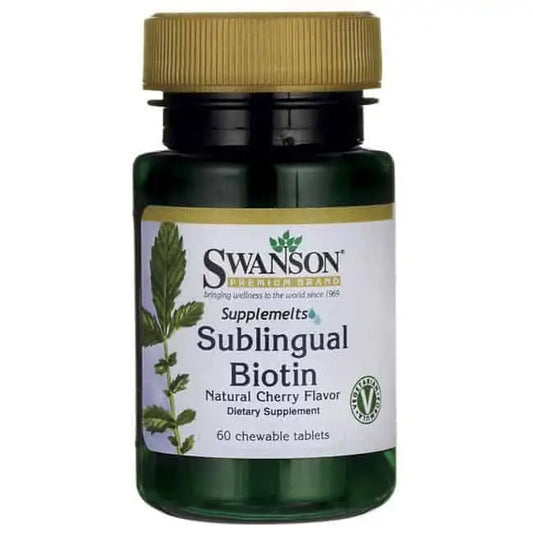 Pre-Order | Arrives in 5–10 Days – SWANSON SUBLINGUAL BIOTIN, 60 CHEWABLE TABLETS