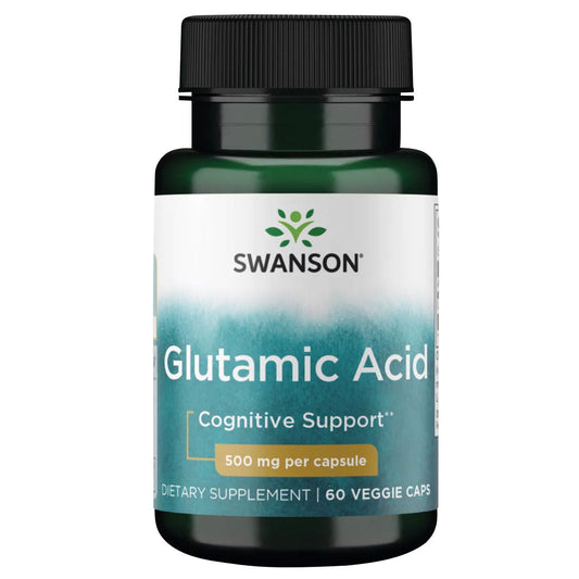 Pre-Order | Arrives in 5–10 Days – SWANSON GLUTAMIC ACID, 60 VEGGIE CAPS