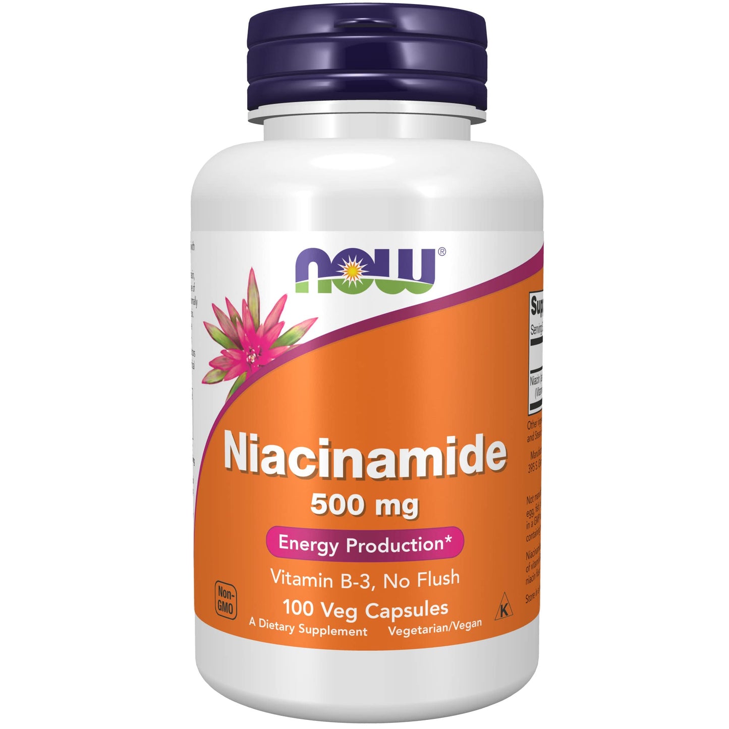 NOW NIACINAMIDE 500MG, 100 CAPSULES