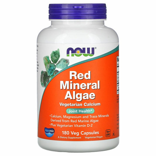 NOW RED MINERAL ALGAE, 180 VEG CAPSULES