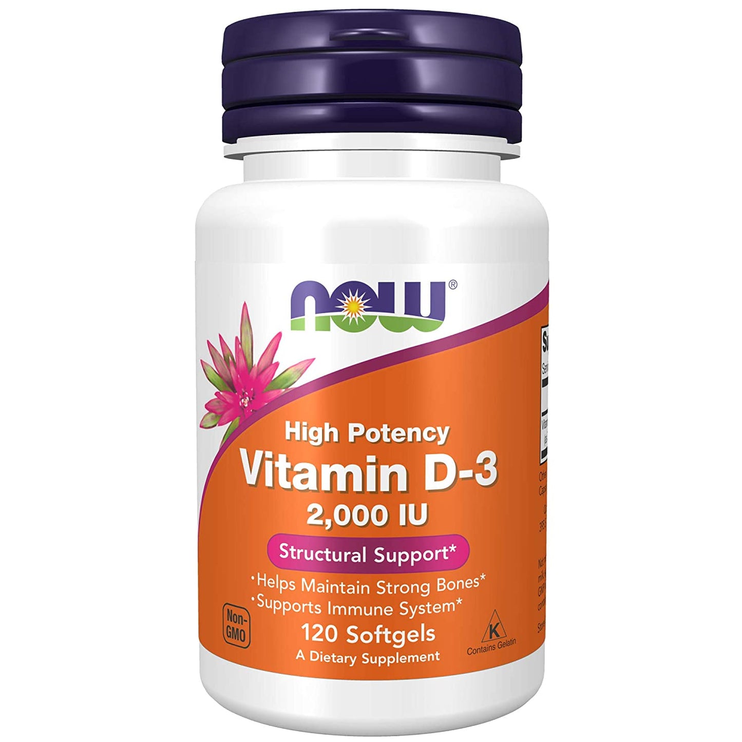 NOW VITAMIN D-3 2,000IU, 120 SOFTGELS