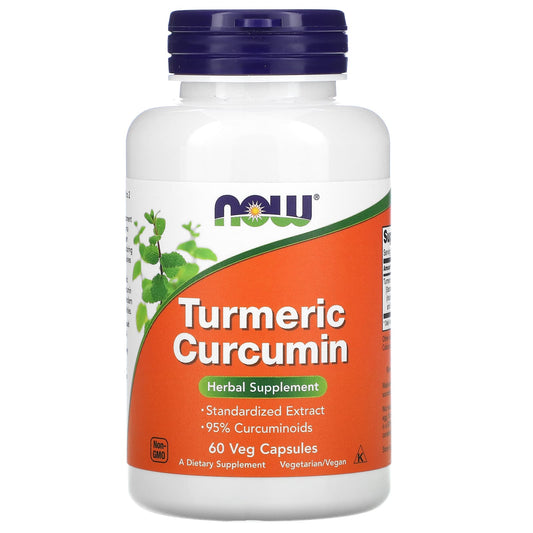 NOW TURMERIC CURCUMIN, 60 VEG CAPSULES