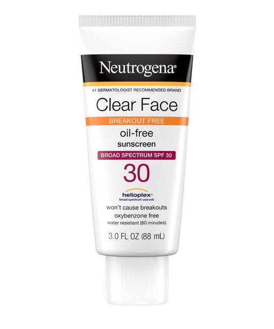 NEUTROGENA CLEAR FACE OIL-FREE SUNSCREEN SPF 30