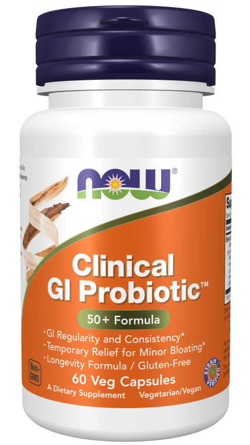 NOW CLINICAL GI PROBIOTIC, 60 VEG. CAPSULES