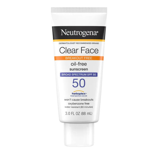 NEUTROGENA CLEAR FACE OIL-FREE SUNSCREEN SPF 50