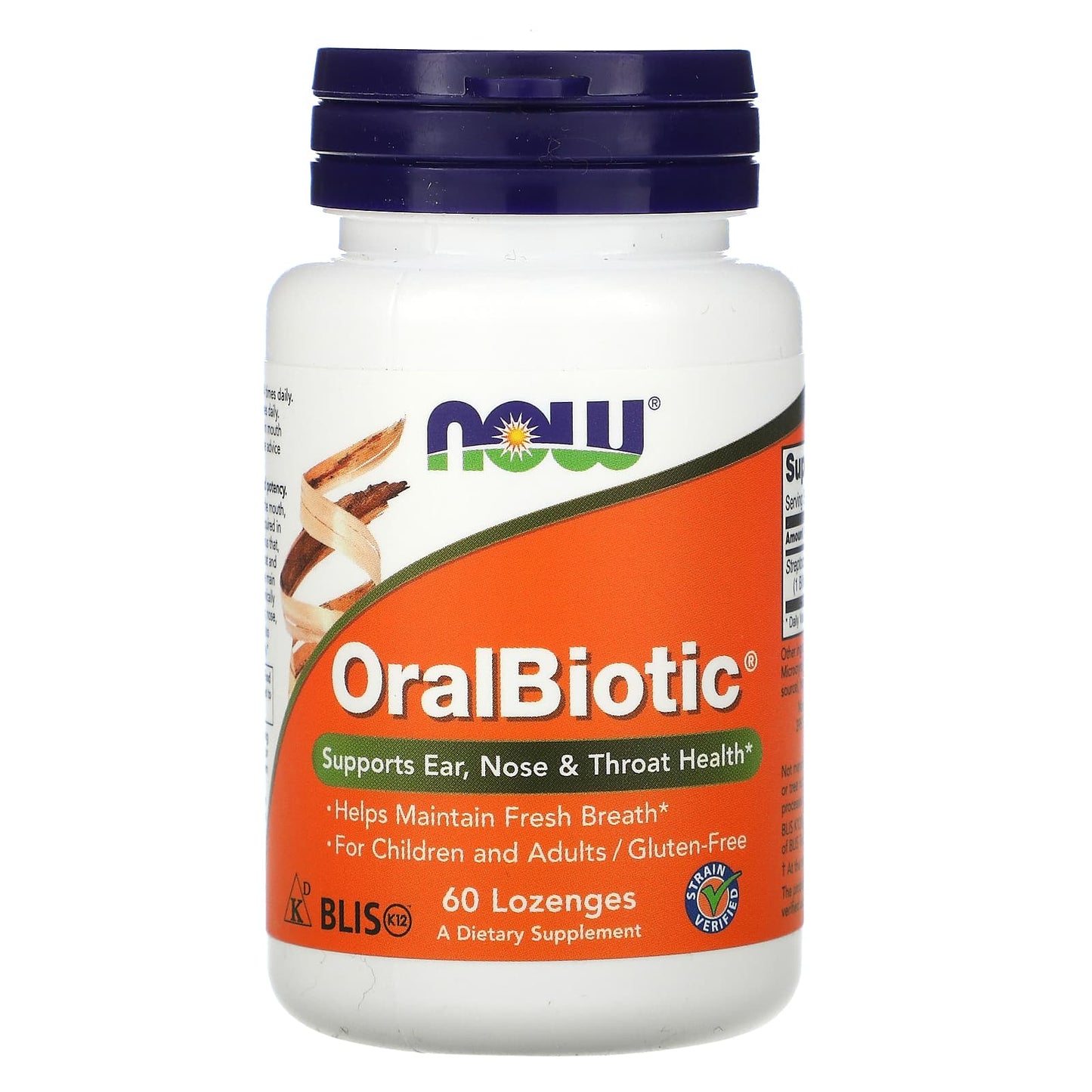 NOW ORALBIOTIC, 60 LOZENGES