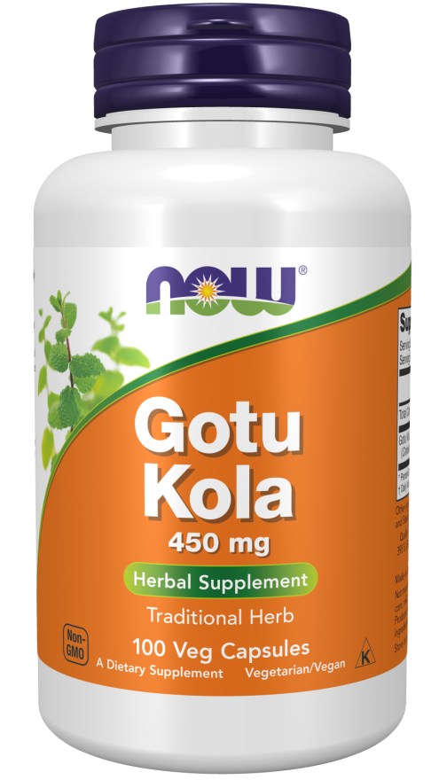 NOW GOTU KOLA 450MG, 100 VEG CAPSULES