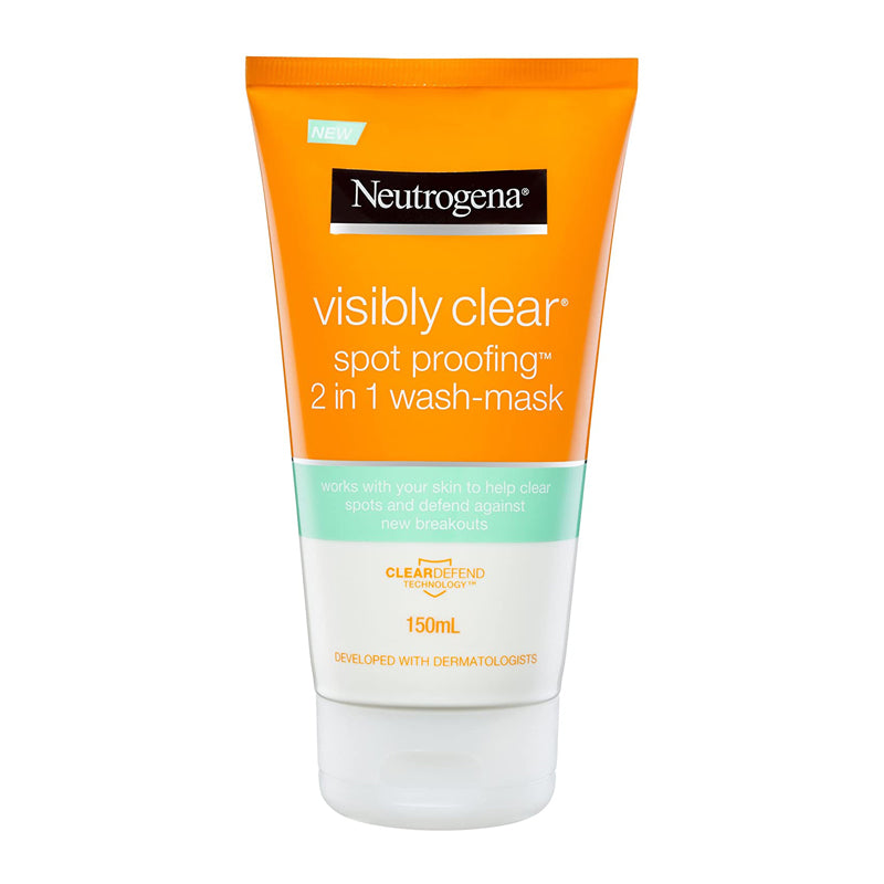 NEUTROGENA VISIBLY CLEAR SPOT PROOFING 2 IN 1 WASH-MASK