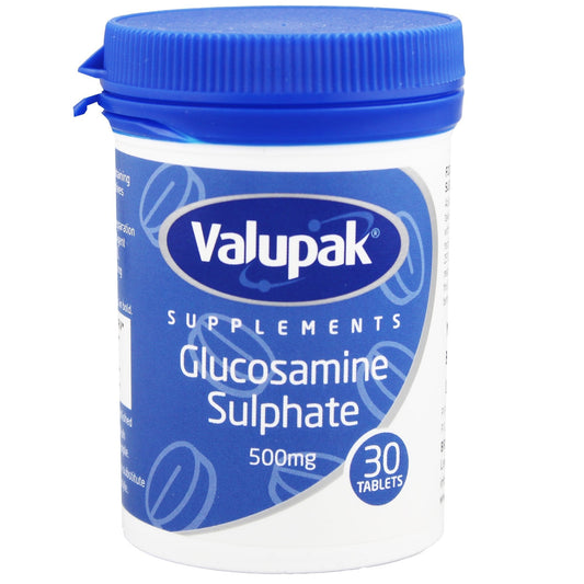 VALUPAK GLUCOSAMINE SULPHATE 500MG, 30 TABLETS