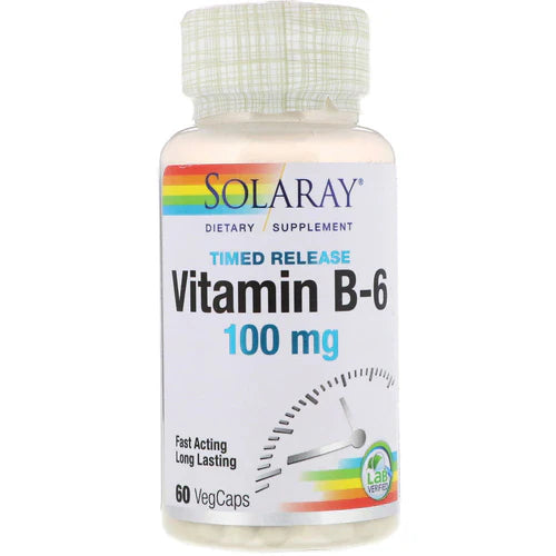 Pre-Order | Arrives in 5–10 Days – SOLARAY VITAMIN B-6 100MG