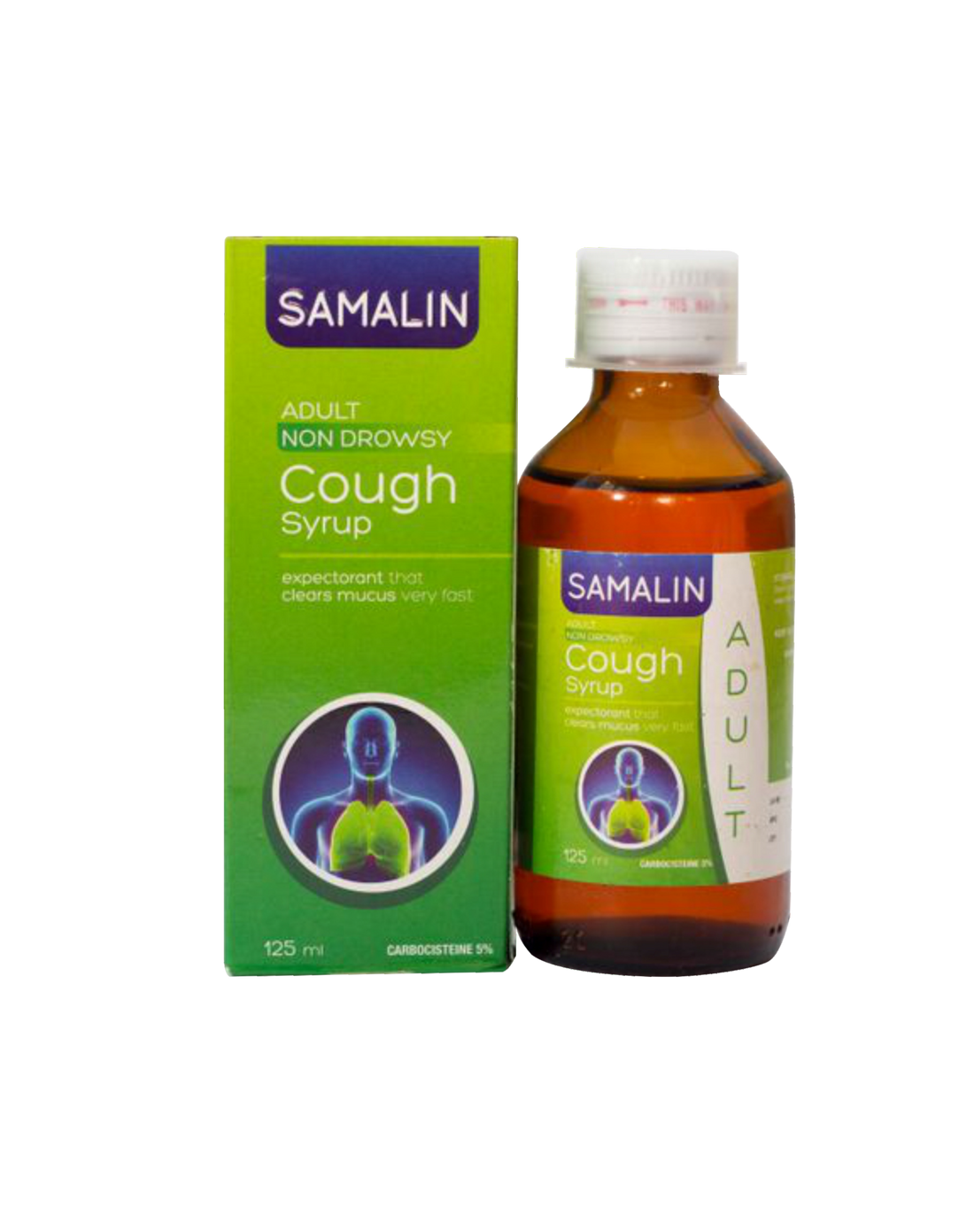 Samalin Adult Non-Drowsy Cough Syrup 125ml – Effective Daytime Relief ...
