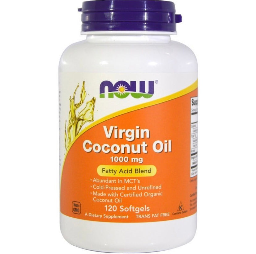 NOW VIRGIN COCONUT OIL 1000MG, 120 SOFTGELS