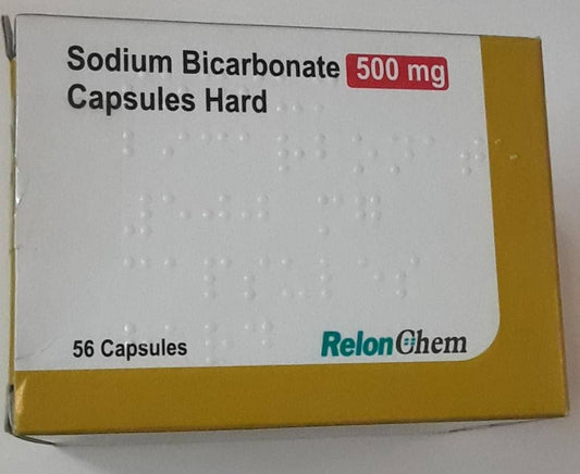 SODIUM BICARBONATE 500MG CAPSULES (RELONCHEM), 56 CAPSULES