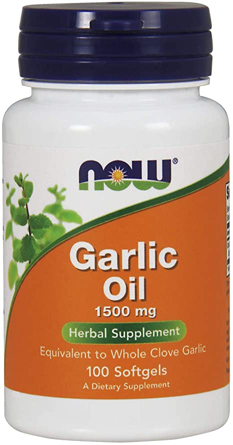 NOW GARLIC OIL 1500MG, 100 SOFTGELS