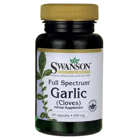 Pre-Order | Arrives in 5–10 Days – SWANSON FULL SPECTRUM GARLIC (CLOVES) 400MG, 60 CAPSULES