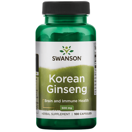 Pre-Order | Arrives in 5–10 Days – SWANSON KOREAN GINSENG 500MG, 100 CAPSULES