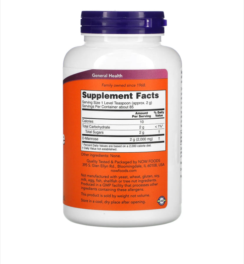 NOW D-MANNOSE PURE POWDER 170G