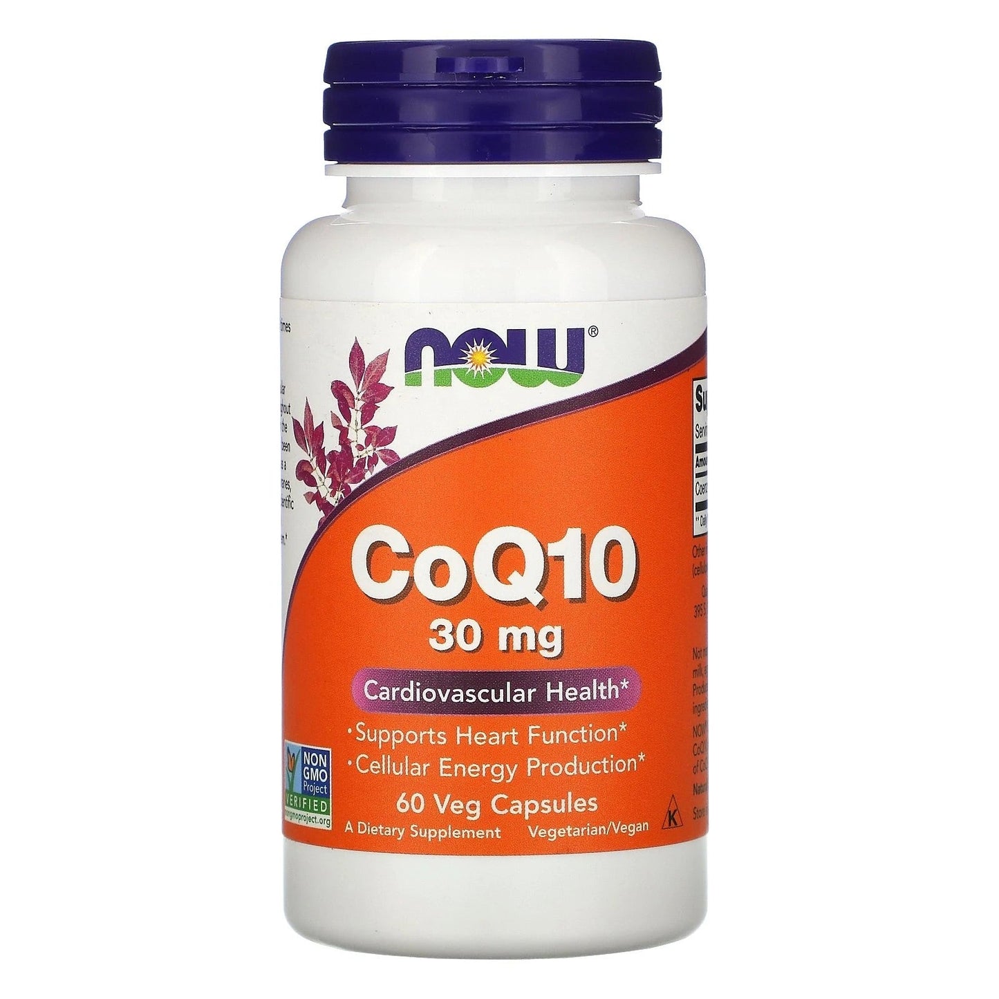 NOW COQ10 30MG, 60 VEG CAPSULES