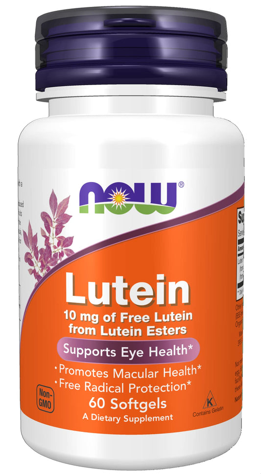 NOW LUTEIN 10MG, 60 VEG CAPSULES