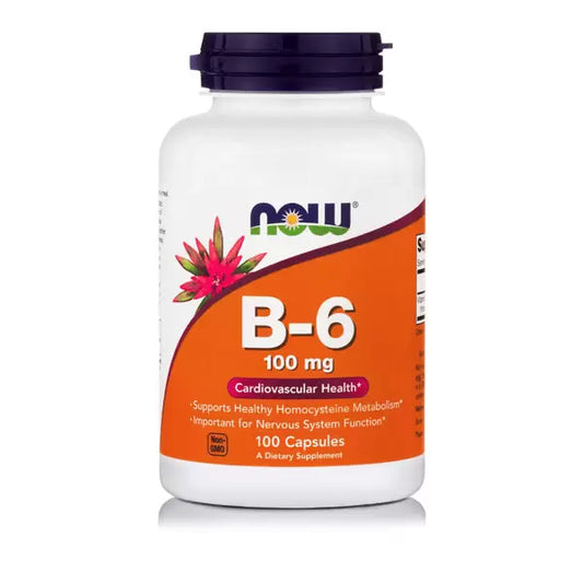 NOW B-6 100MG, 100 CAPSULES