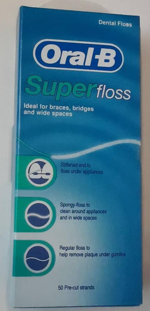 ORAL B DENTAL SUPERFLOSS, 50 PRE-CUT STRANDS