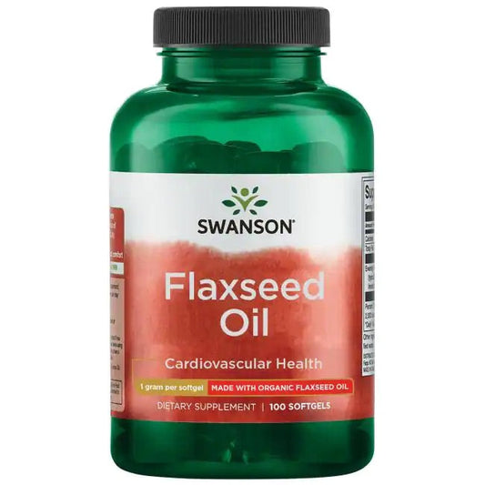 Pre-Order | Arrives in 5–10 Days – SWANSON FLAXSEED OIL, 100 SOFTGELS