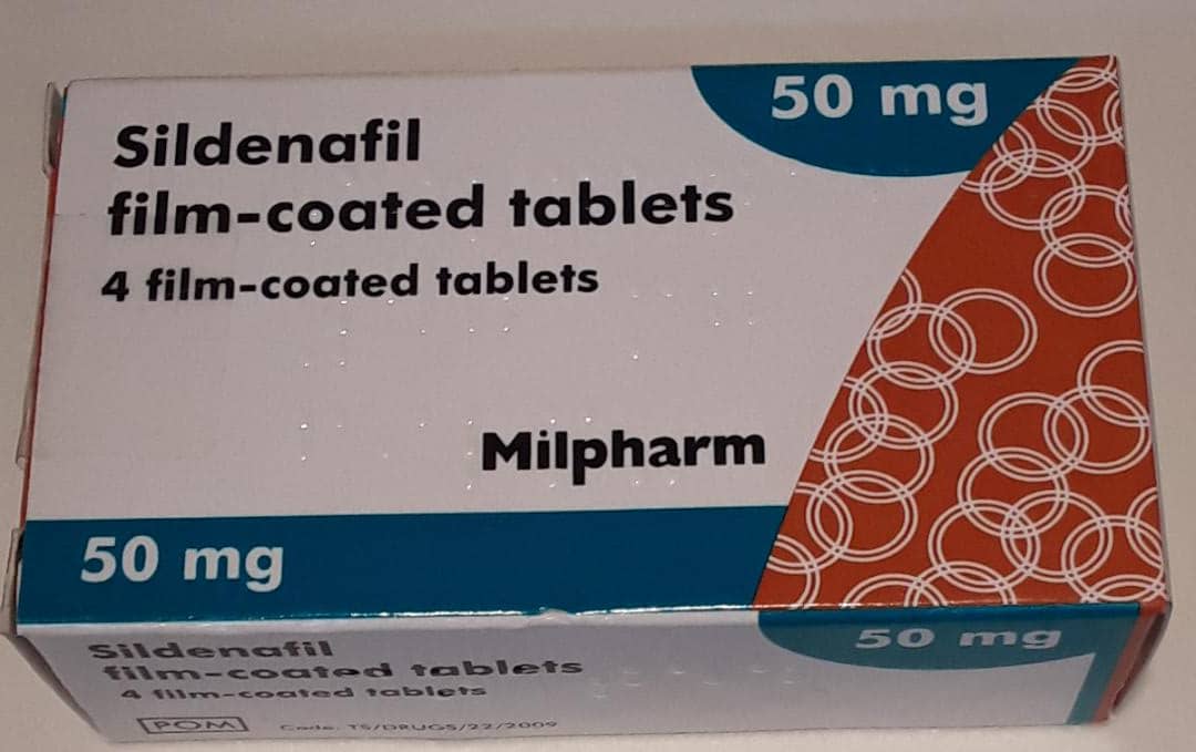 MILPHARM SILDENAFIL 50MG, 4 TABLETS