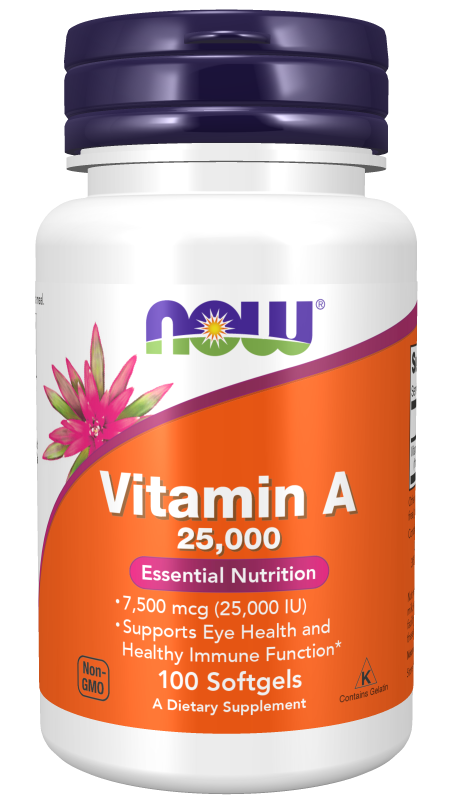 NOW VITAMIN A 25,000, 100 SOFTGELS