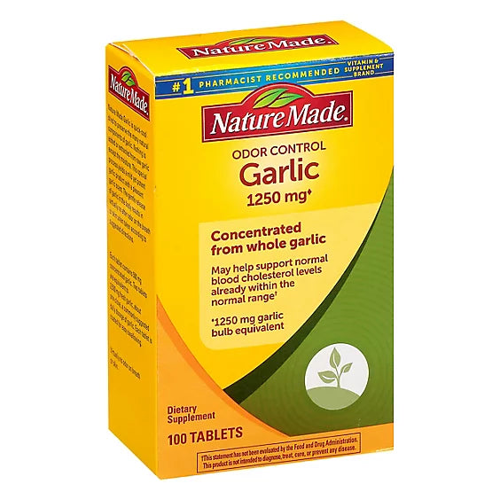 NATURE MADE GARLIC 1250MG, 100 TABLETS